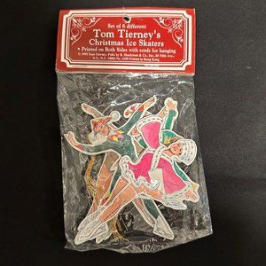 Vintage Tom Tierney Ice Skater Christmas Ornaments 1995 Shackman